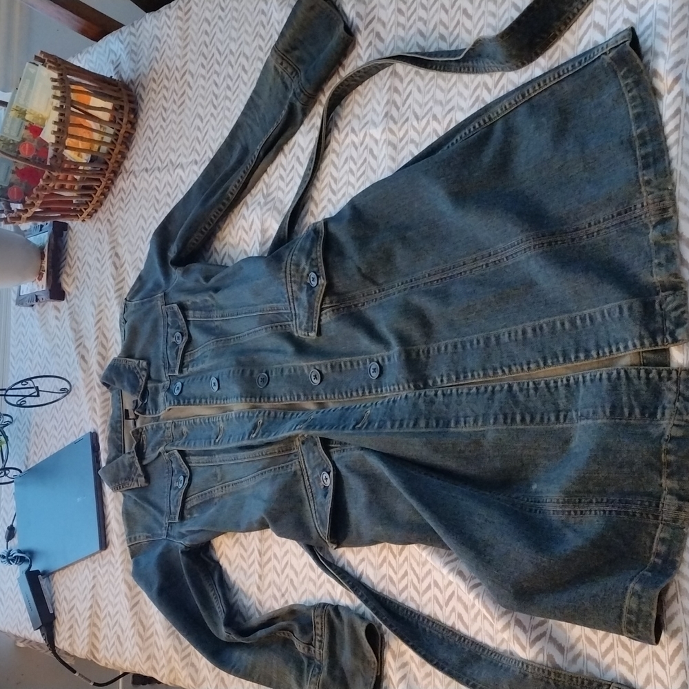 Women's long jean jacket